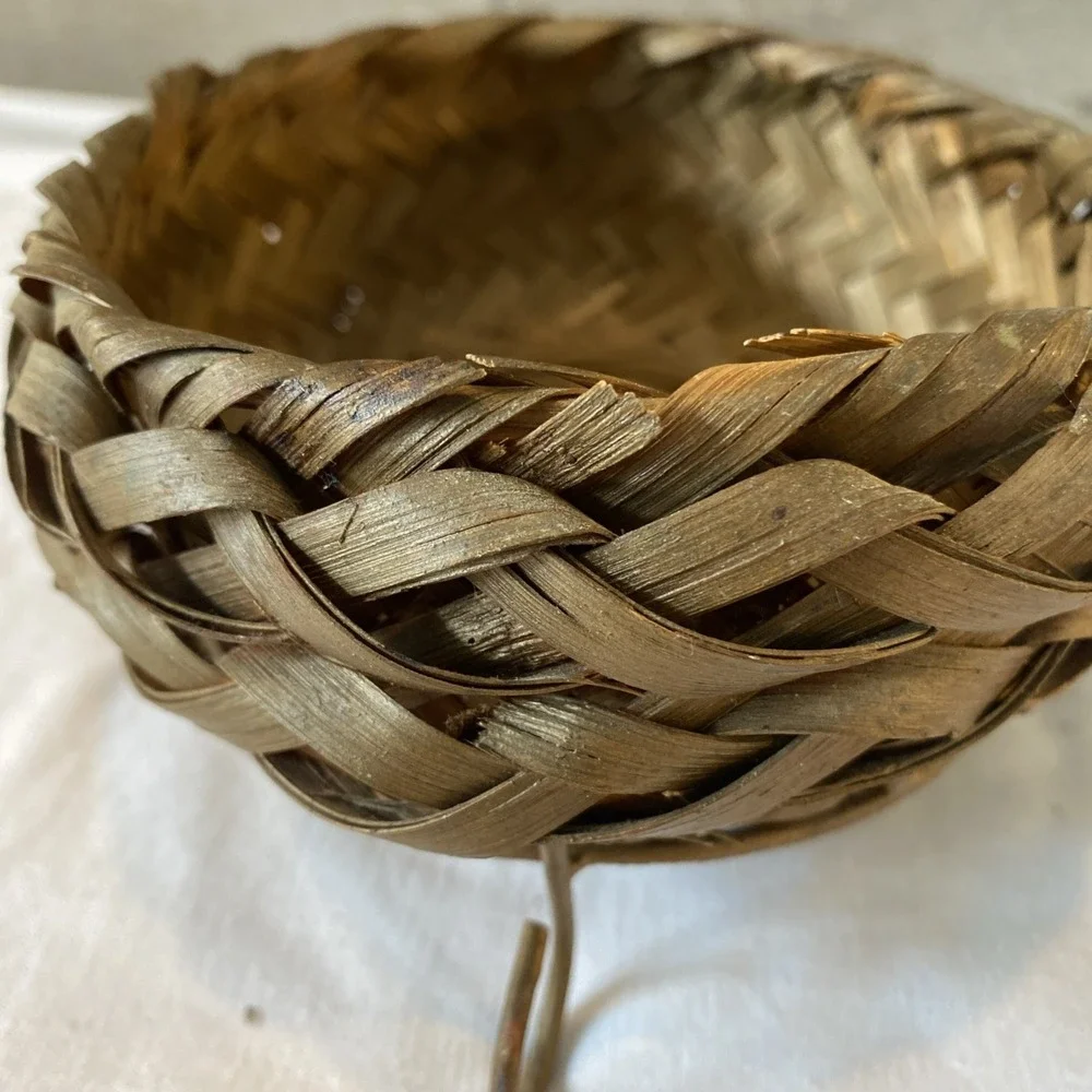 Decorative Woven Basket With Stand